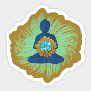 Blue buddha Sticker
